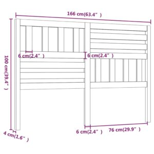 vidaXL Sänggavel vit 166x4x100 cm massiv furu - Bild 6