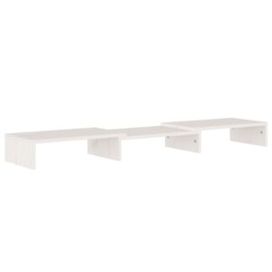 vidaXL Skärmställ vit 80x24x10,5 cm massiv furu - Bild 4