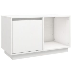 vidaXL Tv-bänk vit 74x35x44 cm massiv furu - Bild 2