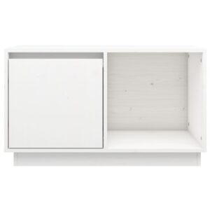 vidaXL Tv-bänk vit 74x35x44 cm massiv furu - Bild 3