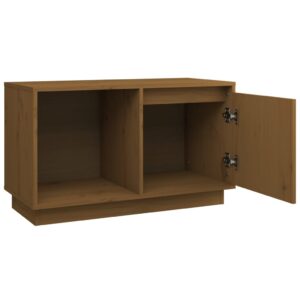 vidaXL Tv-bänk honungsbrun 74x35x44 cm massiv furu - Bild 4