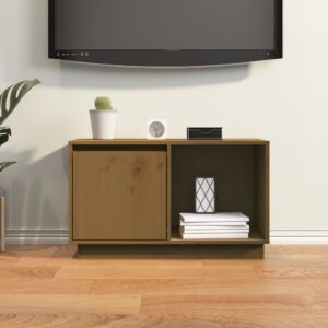 vidaXL Tv-bänk honungsbrun 74x35x44 cm massiv furu - Bild 7