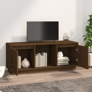 vidaXL Tv-bänk honungsbrun 110,5x35x44 cm massiv furu - Bild 3