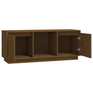 vidaXL Tv-bänk honungsbrun 110,5x35x44 cm massiv furu - Bild 5