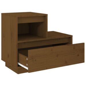 vidaXL Sängbord honungsbrun 60x34x51 cm massiv furu - Bild 5