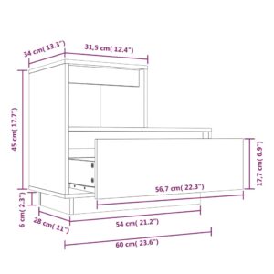 vidaXL Sängbord honungsbrun 60x34x51 cm massiv furu - Bild 11