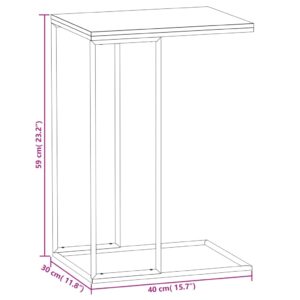 vidaXL Sidobord vit 40x30x59 cm konstruerat trä - Bild 6