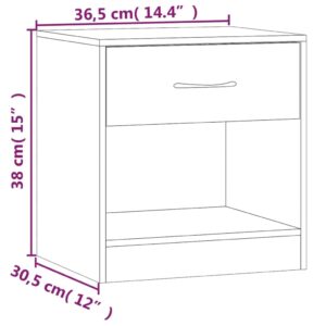 vidaXL Sängbord 2 st med låda svart - Bild 12