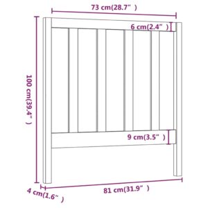 vidaXL Sänggavel svart 81x4x100 cm massiv furu - Bild 6