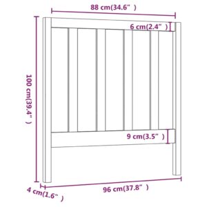 vidaXL Sänggavel vit 96x4x100 cm massiv furu - Bild 6