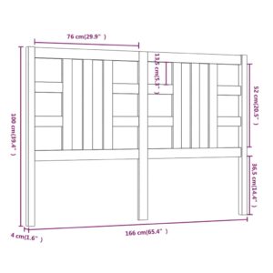 vidaXL Sänggavel svart 166x4x100 cm massiv furu - Bild 6