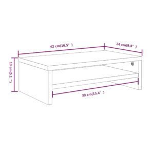 vidaXL Skärmställ rökfärgad ek 42x24x13 cm konstruerat trä - Bild 6