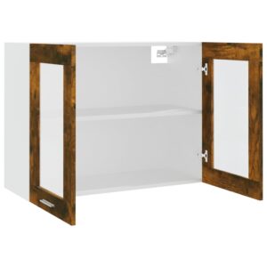 vidaXL Väggskåp glas rökfärgad ek 80x31x60 cm konstruerat trä - Bild 5