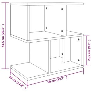 vidaXL Sängbord rökfärgad ek 50x30x51,5 cm konstruerat trä - Bild 7