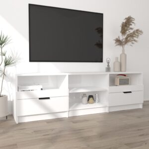 vidaXL Tv-bänk vit högglans 150x33,5x45 cm konstruerat trä - Bild 3