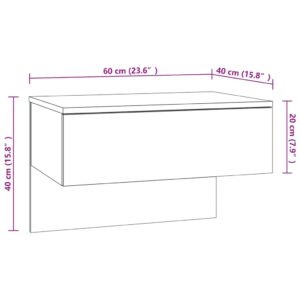 vidaXL Väggmonterat sängbord brun ek - Bild 8