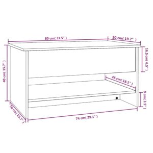 vidaXL Soffbord svart 80x50x40 cm konstruerat trä - Bild 9