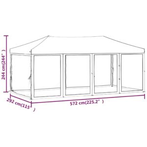 vidaXL Hopfällbart partytält med sidoväggar blå 3x6 m - Bild 10