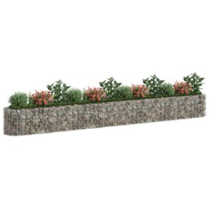 vidaXL Planteringsgabion galvaniserat järn 470x50x50 cm - Bild 3