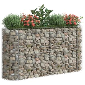 vidaXL Planteringsgabion galvaniserat järn 190x50x100 cm - Bild 7