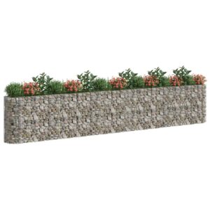 vidaXL Planteringsgabion galvaniserat järn 540x50x100 cm - Bild 3