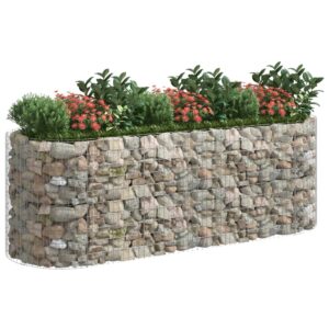 vidaXL Planteringsgabion galvaniserat järn 300x100x100 cm - Bild 3