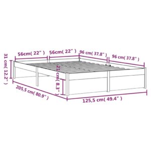 vidaXL Sängram massivt trä 120x200 cm - Bild 10