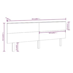 vidaXL Sänggavel vit 204x6x82,5 cm massiv furu - Bild 6