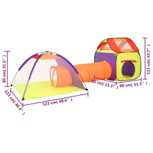 vidaXL Lektält med 250 bollar flerfärgat 338x123x111 cm - Bild 12