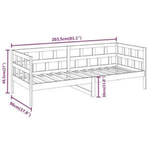 vidaXL Dagbädd massiv furu 90x200 cm - Bild 11