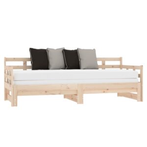 vidaXL Bäddsoffa massiv furu 2x(80x200) cm - Bild 4