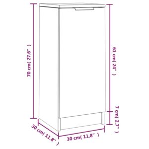 vidaXL Byråer 2 st betonggrå 30x30x70 cm konstruerat trä - Bild 10