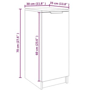 vidaXL Skoskåp svart 30x35x70 cm konstruerat trä - Bild 10