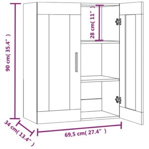 vidaXL Väggskåp svart 69,5x34x90 cm - Bild 12