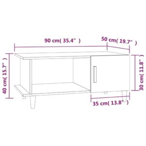 vidaXL Soffbord brun ek 90x50x40 cm konstruerat trä - Bild 9