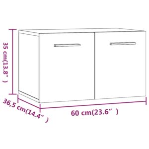 vidaXL Väggskåp grå sonoma 60x36,5x35 cm konstruerat trä - Bild 9