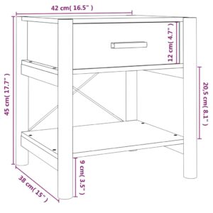 vidaXL Sängbord 2 st vit 42x38x45 cm konstruerat trä - Bild 9