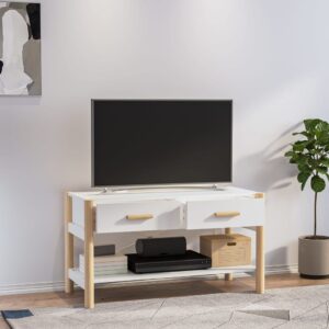 vidaXL Tv-bänk vit 82x38x45 cm konstruerat trä - Bild 3