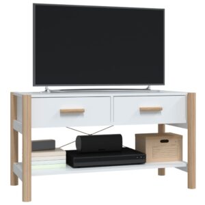 vidaXL Tv-bänk vit 82x38x45 cm konstruerat trä - Bild 4