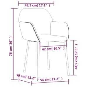 vidaXL Matstolar 2 st rosa sammet - Bild 8