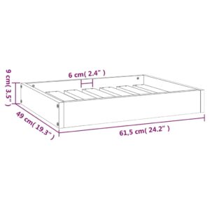 vidaXL Hundbädd vit 61,5x49x9 cm massiv furu - Bild 8