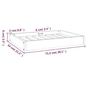 vidaXL Hundbädd honungsbrun 71,5x54x9 massiv furu - Bild 8