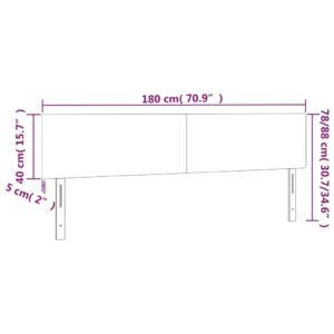 vidaXL Huvudgavlar 2 st svart 90x5x78/88 cm tyg - Bild 8