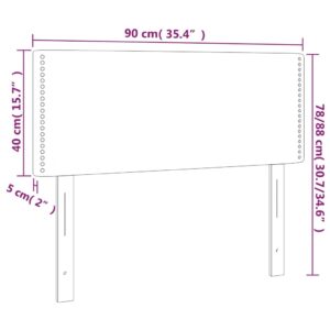 vidaXL Sänggavel mörkbrun 90x5x78/88 cm tyg - Bild 8