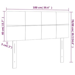 vidaXL Sänggavel mörkgrå 100x5x78/88 cm tyg - Bild 8