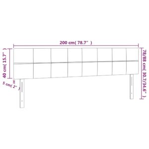 vidaXL Huvudgavlar 2 st svart 100 x 5 x 78/88 cm tyg - Bild 8