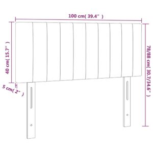 vidaXL Sänggavel taupe 100 x 5 x 78/88 cm tyg - Bild 8