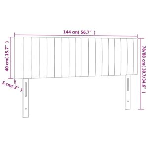 vidaXL Huvudgavlar 2 st mörkbrun 72x5x78/88 cm tyg - Bild 8