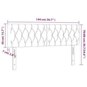 vidaXL Huvudgavlar 2 st ljusgrå 72x7x78/88 cm tyg - Bild 8