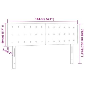 vidaXL Huvudgavlar 2 st mörkgrå 72x5x78/88 cm sammet - Bild 8